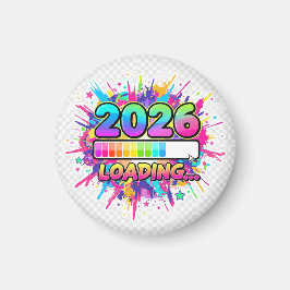 2026 Lade... Fortschrittsbalken-Aufkleber Magnet