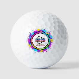 2026 Ladefortschrittsbalken-Aufkleber Golfball