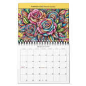 2026 Lebendiger Bunter Blumenkalender Kalender (Mär 2027)
