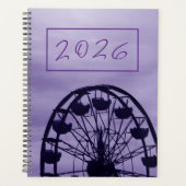 "2026" Lila Riesenrad Skyline Planer (Vorderseite)