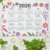 2026 Lila und rotes Muster Geschirrtuch (Gefaltet)