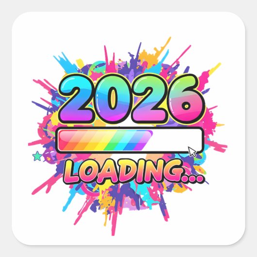 2026 Loading... Progress Bar Sticker (Vorderseite)