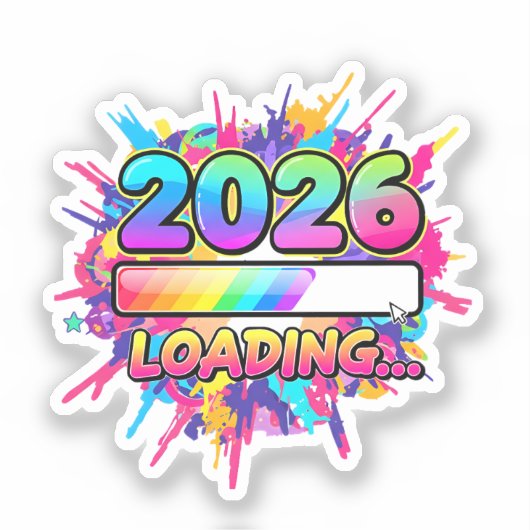 2026 Loading... Progress Bar Sticker (Vorderseite)