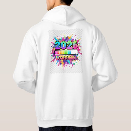2026 Loading Progress Bar Sticker Hoodie (Rückseite)