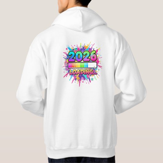 2026 Loading Progress Bar Sticker Hoodie (Rückseite)