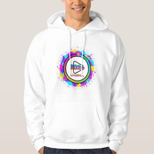 2026 Loading Progress Bar Sticker Hoodie (Vorderseite)