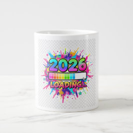 2026 Loading... Progress Bar Sticker Jumbo-Tasse