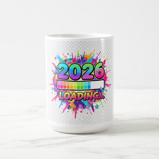2026 Loading... Progress Bar Sticker Kaffeetasse (Mittel)