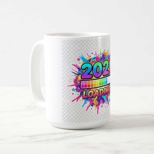 2026 Loading... Progress Bar Sticker Kaffeetasse (Vorderseite Links)