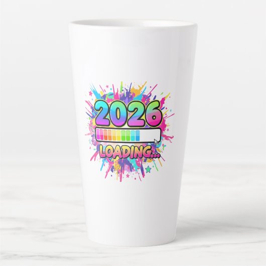 2026 Loading... Progress Bar Sticker Milchtasse (Vorderseite)