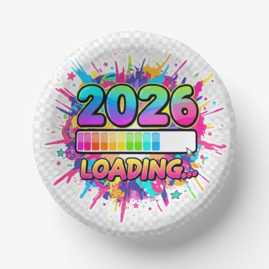 2026 Loading... Progress Bar Sticker Pappteller (Vorderseite)