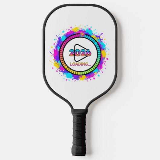 2026 Loading Progress Bar Sticker Pickleball Schläger (Rückseite)