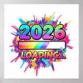 2026 Loading... Progress Bar Sticker Poster (Vorne)