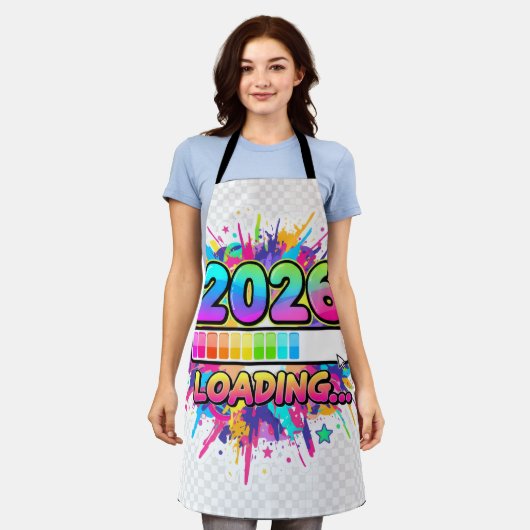 2026 Loading... Progress Bar Sticker Schürze (Getragen)