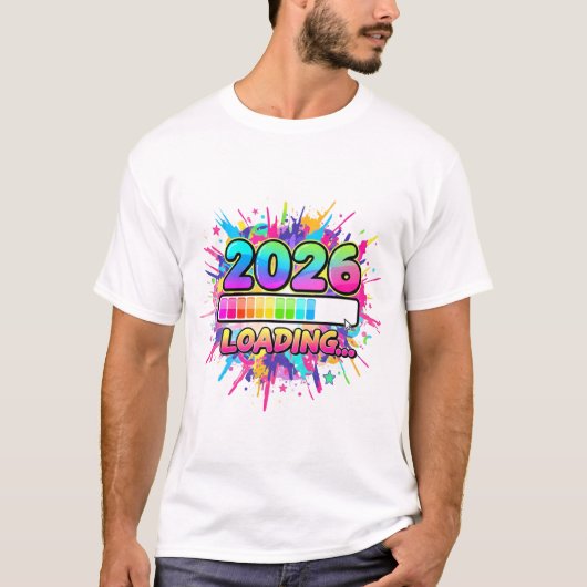 2026 Loading Progress Bar Sticker T-Shirt (Vorderseite)