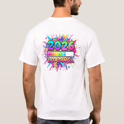 2026 Loading Progress Bar Sticker T-Shirt (Rückseite)