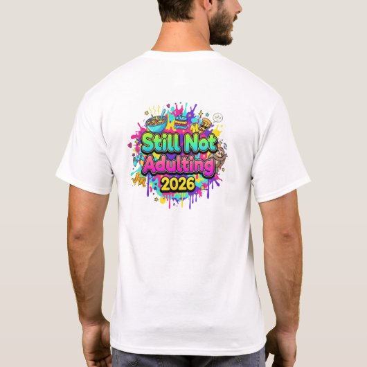 2026 Loading... Progress Bar Sticker T-Shirt (Rückseite)