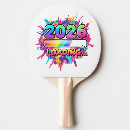 2026 Loading... Progress Bar Sticker Tischtennis Schläger (Vorderseite)