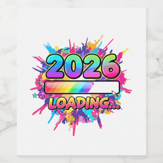 2026 Loading... Progress Bar Sticker Weinetikett (Einzelnes Label)