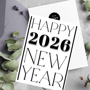 2026 Logos für das Unternehmen "Happy New Year" Feiertagskarte