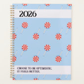 2026 Lollipop Pattern Spiral Planner Planer (Vorderseite)