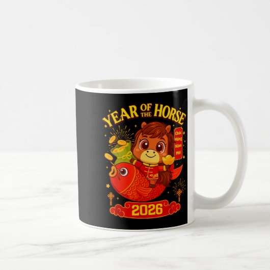 2026 Lunar New Year Horse Vietnamese Men Women Gir Kaffeetasse (Rechts)