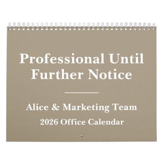 2026 Lustiger Büro-Minimalismus-Humor Kalender (Titelbild)
