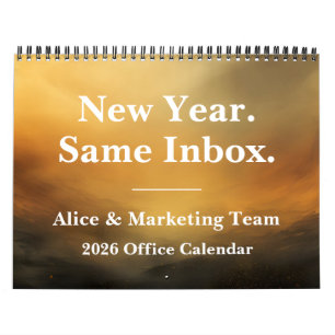 2026 Lustiger Büro-Posteingang Humor Kalender