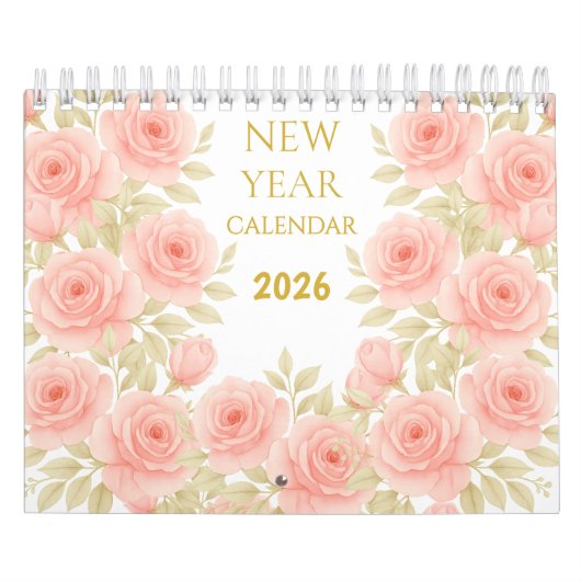 2026 Luxus-Wasserfarben-Blumen-Wandkalender Kalender (Titelbild)