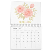 2026 Luxus-Wasserfarben-Blumen-Wandkalender Kalender (Feb 2027)