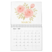 2026 Luxus-Wasserfarben-Blumen-Wandkalender Kalender (Mär 2027)