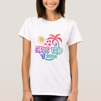 2026 Mädchen Reiseurlaub oder Reise Design T-Shirt