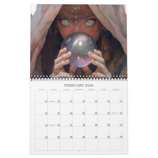 2026 Magic 6 Fantasy Art Calendar Kalender (Feb 2026)