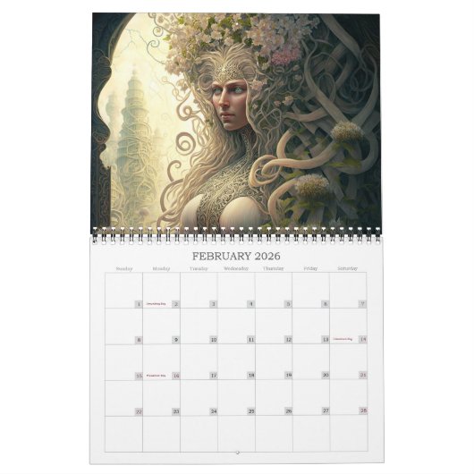 2026 Magic Fantasy Art Calendar Kalender (Feb 2026)