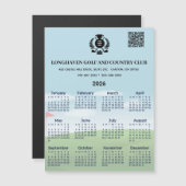 2026 Magnet Calendar Golf Club Liga Logo QR Code (Vorne/Hinten)