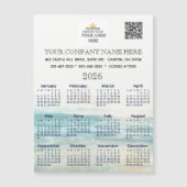 2026 Magnet Kalender Firmenname Logo QR Code (Vorderseite)