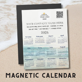 2026 Magnet Kalender Firmenname Logo QR Code