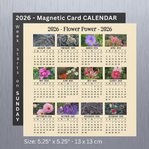 2026 Magnetapricot-Kalender der benutzerdefinierte Magnetkarte