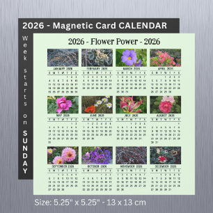 2026 Magnetgrün Kalender der benutzerdefinierten B Magnetkarte