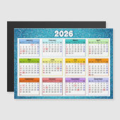 2026 Magnetic Calendar Magnetkarte (Vorne/Hinten)