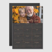 2026 Magnetic Foto Calendar Volljährige Schwarze K Magneteinladung (Vorne/Hinten)