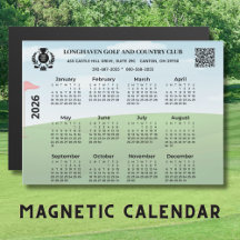 2026 Magnetkalender Golfclub Liga Logo QR Code