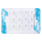 2026 Marbled Waves Tropical Turquoise Magnet (Horizontal)