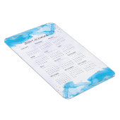 2026 Marbled Waves Tropical Turquoise Magnet (Rechte Seite)