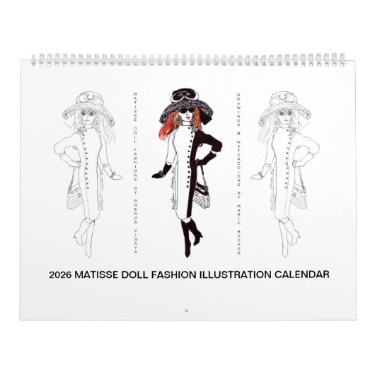 2026 Matisse-Puppe Modeillustrationskalender Kalender (Titelbild)