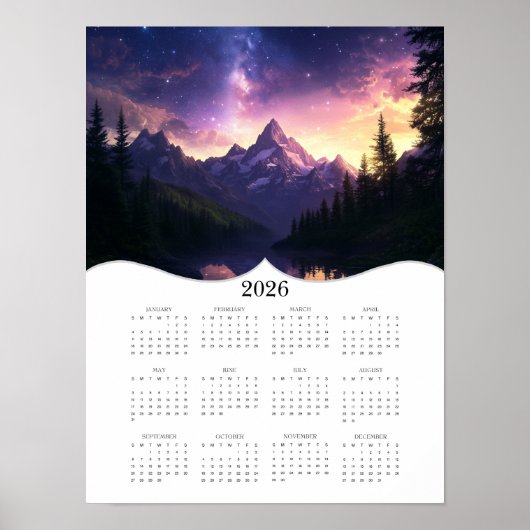 2026 Mauerkalender für die Berge Poster (Vorne)