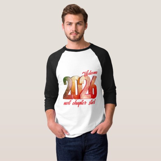 2026 MENS BASIC 3/4 SLEEVE RAGLAN TSHIRT (Vorne ganz)