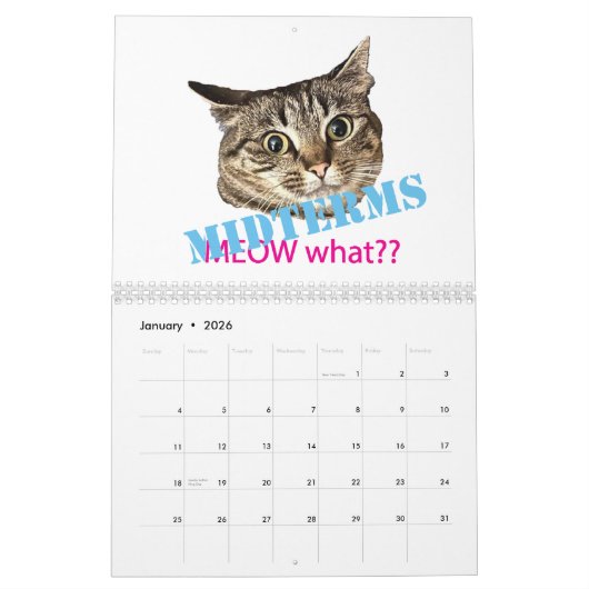 2026 MEOW what?? Calendar Kalender (Jan 2026)