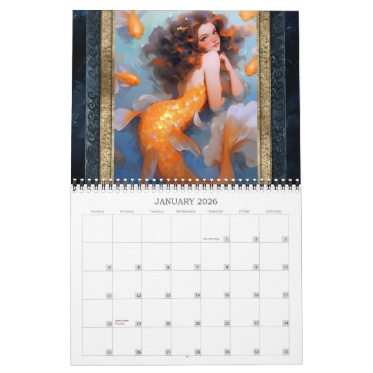 2026 Mermaids Fantasy Art Kalender (Jan 2026)