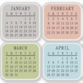 2026 Micro Calendar Bullet Journal Bujo Planner Aufkleber (Vorderseite)